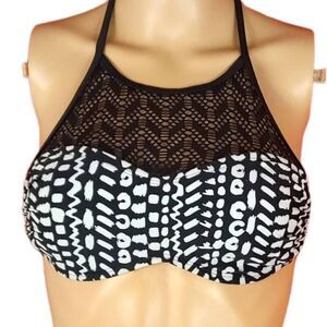 xhilaration swim top , halter , high neck size small